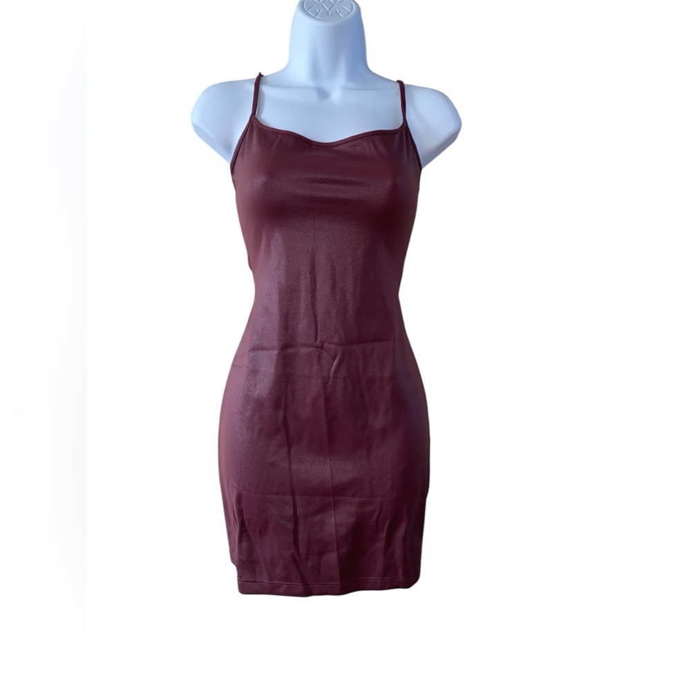 INLYRIC Women's
Natrelax Faux Leather Bodycon mini dress size small